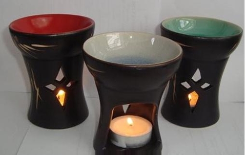 Đèn xông tinh dầu 2 mảnh nhỏ - Gốm sứ Bát Tràng