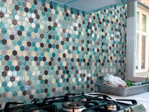 gạch mosaic có trong trang trí phòng bếp