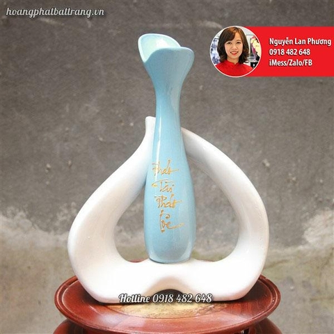 Lọ hoa nghệ thuật tim móc - Phát Tài Phát Lộc NT14