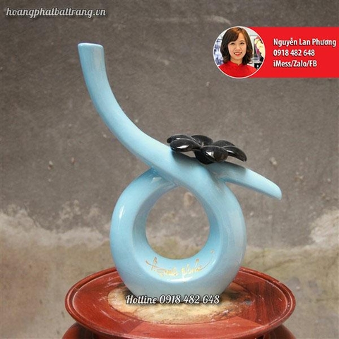 Lọ hoa nghệ thuật hoa mềm mại - Hạnh Phúc NT16