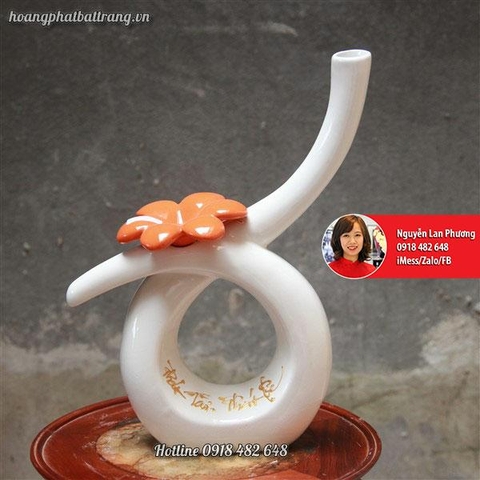 Lọ hoa nghệ thuật hoa mềm mại - Phát Tài Phát Lộc NT12