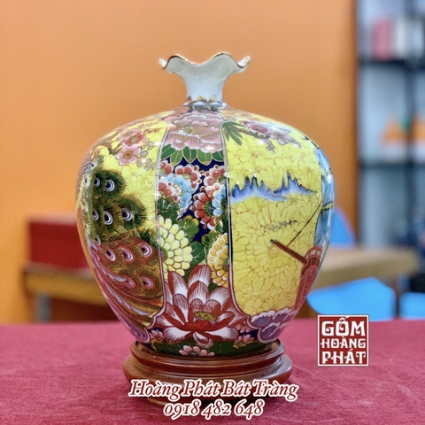 Bình hút tài lộc nhị cảnh vàng kim cao cấp H36 BHL311