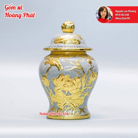 Chóe thờ dát vàng cao cấp 24k cao 13cm CHOE48