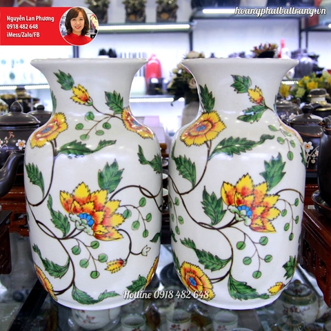 Lọ hoa nghệ thuật hoa văn vintage SP693