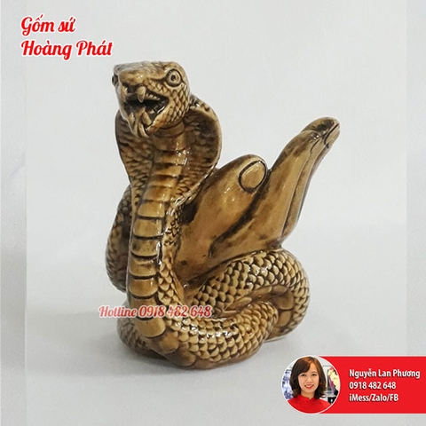 Gạt tàn gốm linh vật Rắn - tuổi Tỵ SP4672