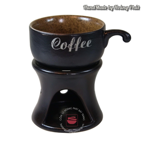 Bộ tách cafe giữ nhiệt độc đáo (nâu đen) SP017