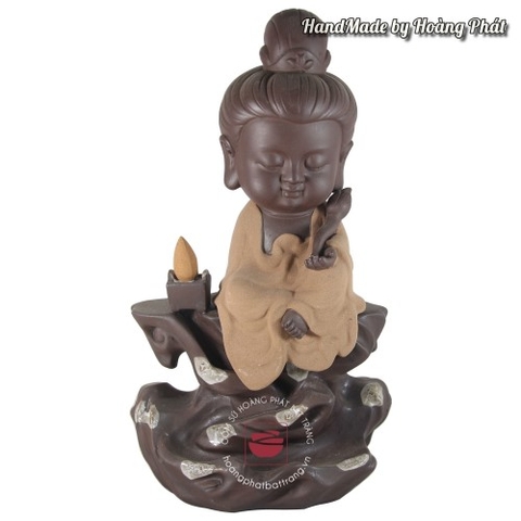 Tượng đốt trầm Phật Bà ngồi thác nước SP191