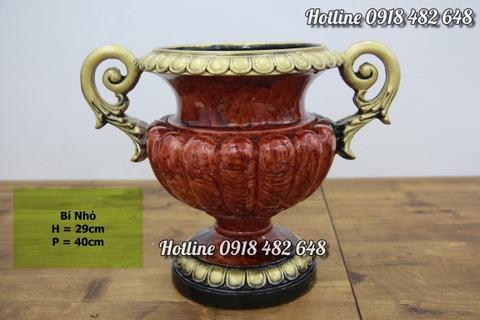 Lọ hoa phong cách cổ điển Châu Âu - bí nhỏ SP952