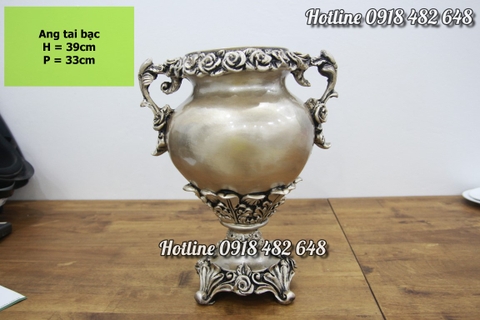 Lọ hoa phong cách cổ điển Châu Âu - Ang tai bạc SP939