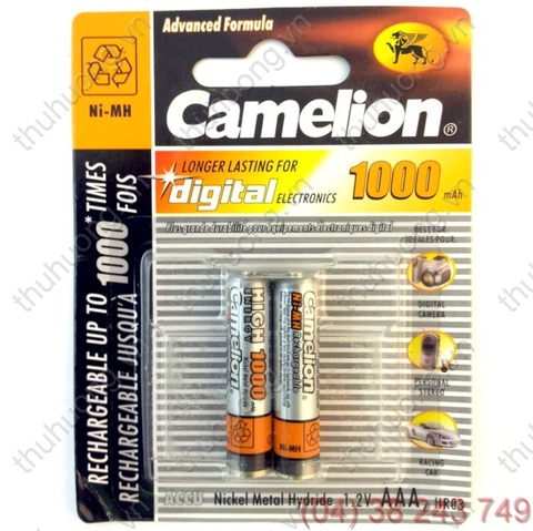 Pin đũa AAA sạc 1000mAh - CAMELION NH-AAA1000BP2