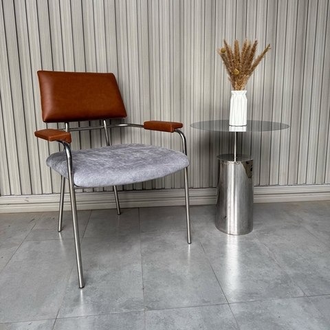 Bàn cafe inox 304 mặt D50cm BIN-D50-2