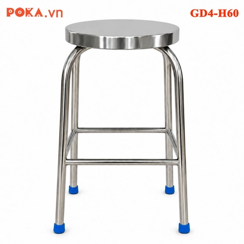 Ghế đôn inox 4 chân cao 60cm GD4-H60