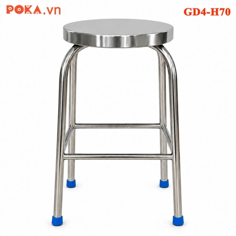 Ghế đôn inox 4 chân cao 70cm GD4-H70