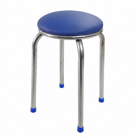 Ghế đôn tròn inox 4 chân cao 45cm bọc nệm GD4N-INT-H45
