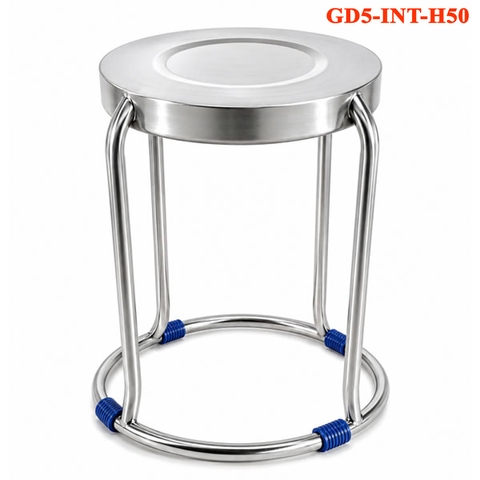Ghế đôn inox mặt tròn chiều cao 500mm GD5-INT-H50