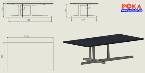 Chân bàn trà sofa BT37