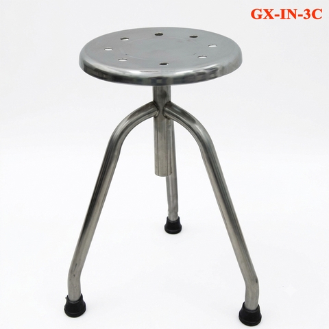 Ghế xoay inox 3 chân-GX-IN-3C