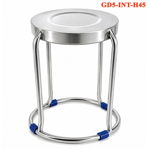 Ghế đôn inox mặt tròn chiều cao 450mm GD5-INT-H45
