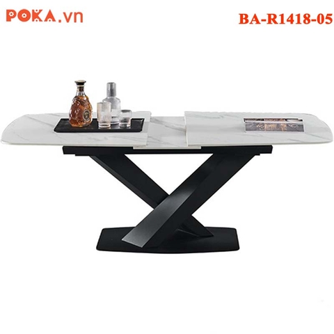 Bàn Ăn Mặt Đá Rút Thay Đổi Kích Thước Từ 1m4 đến 1m8 BA-R1418-05