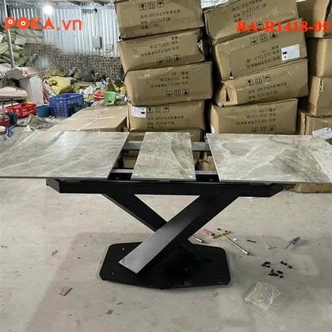 Bàn Ăn Mặt Đá Rút Thay Đổi Kích Thước Từ 1m4 đến 1m8 BA-R1418-05