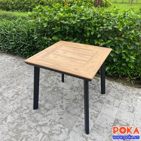 Bộ bàn ghế Polywood 4 ghế vân gỗ