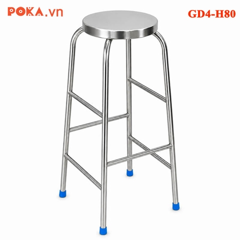Ghế đôn inox 4 chân cao 80cm GD4-H80