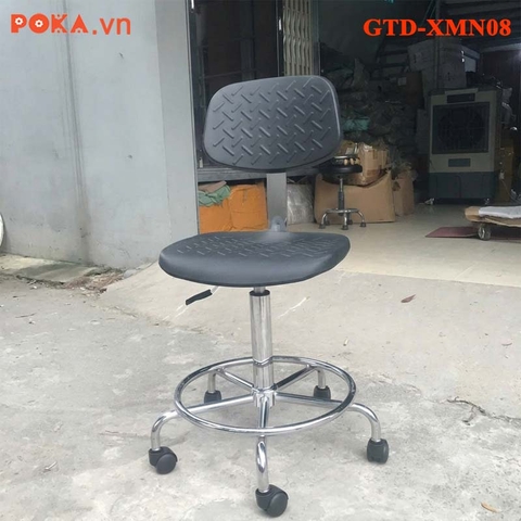 Ghế chống tĩnh điện mặt vân sần có tựa, vành để chân, nâng hạ GTD-XMN08