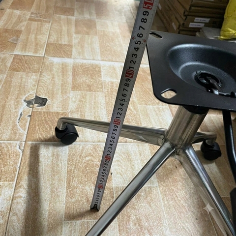 Chân ghế đơn BJS-D301-BX2 màu bạc có bánh xe