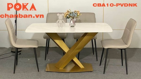 Chân bàn Ăn Stratos Mạ Vàng Nhập Khẩu CBA10-PVDNK