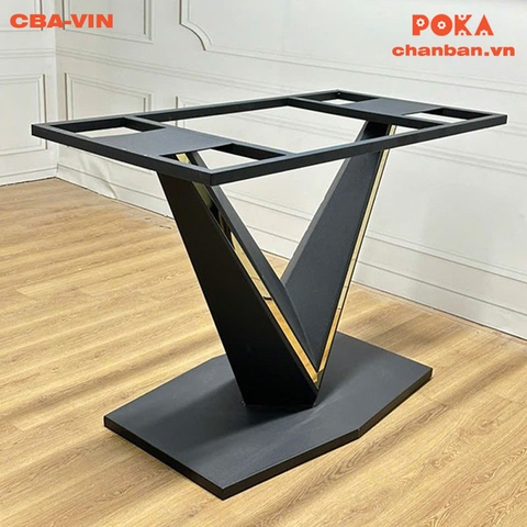 Chân bàn chữ V nhập khẩu cao cấp viền vàng CBA-VIN