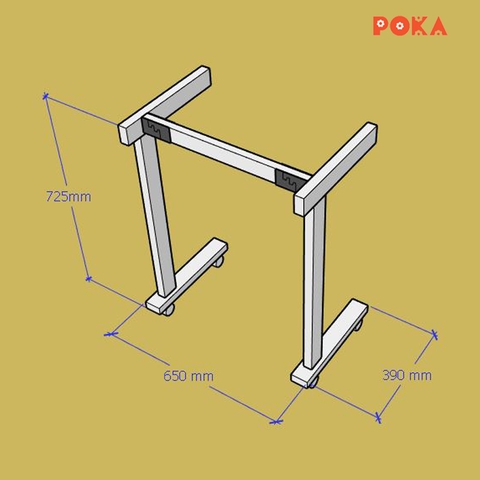 Chân bàn huấn luyện đơn KT 400x700mm
