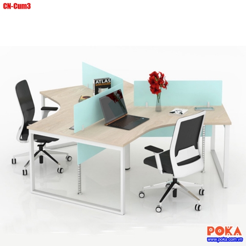 Chân bàn sắt hộp 25x50 cụm 3 120 độ 2050x2230mm CN-Cum3