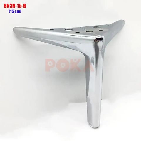 Chân sofa bán nguyệt BN3N màu bạc 12cm - 15cm