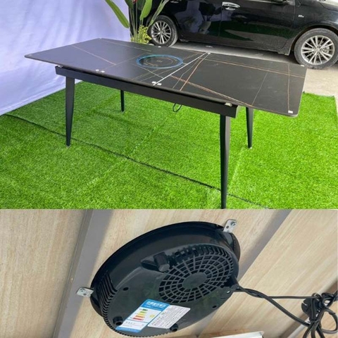 Bàn ăn thông minh kéo dài 1,4-1,8m có bếp từ BA-R1418-08