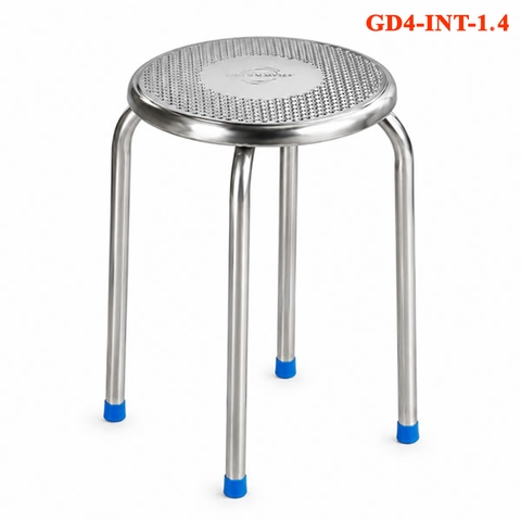 Ghế đôn inox tròn 4 chân GD4-INT-1.4 nặng 1.4kg