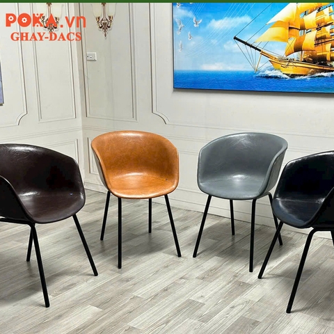 Ghế Hay Da Chân Cố Định Nhâp Khẩu GHAY-DACS