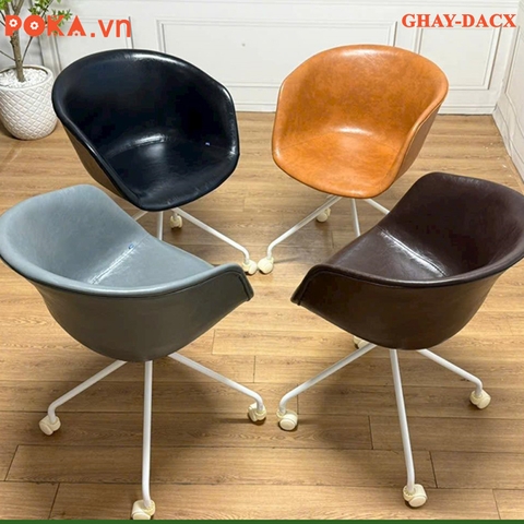 Ghế Hay Da chân Sắt Bánh Xe GHAY-DACX