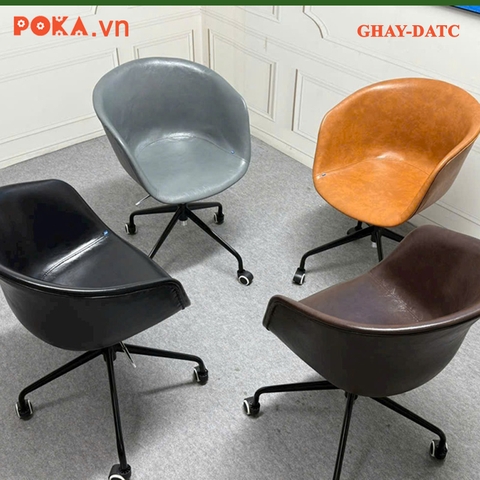 Ghế HAY DA chân thép mạ tăng chỉnh (46-56cm) GHAY-DATC