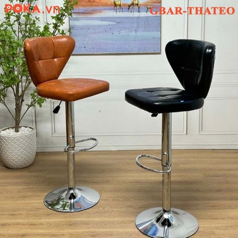 Ghế Bar Thắt Eo Caro Chân Xoay Nhập Khẩu GBAR-THATEOXOAY