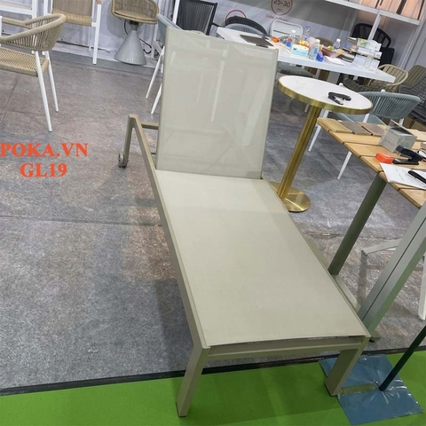 Giường tắm nắng nhôm textilene GL19