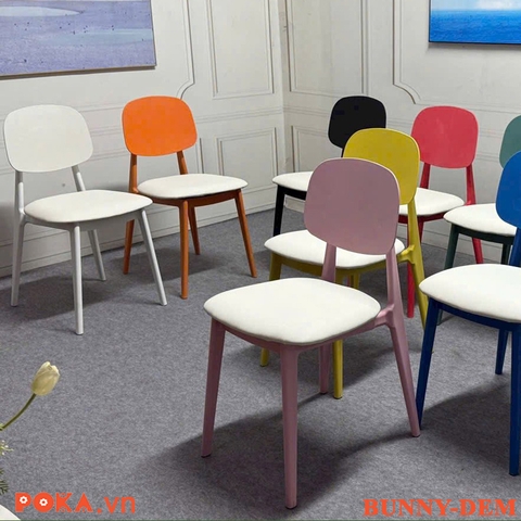 Ghế Nhựa Đúc Bunny có đệm