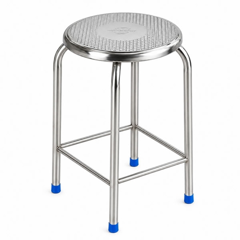 Ghế đôn inox tròn 4 chân cao 500mm GD4-INT-H50