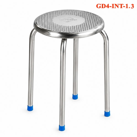Ghế đôn inox tròn 4 chân GD4-INT-1.3 nặng 1.3kg