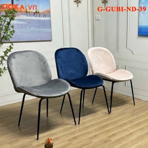 Ghế Gubi nỉ nhung chân đen G-GUBI-ND-39