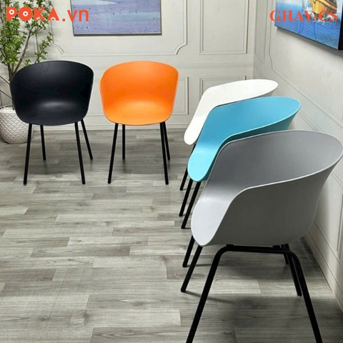 Ghế HAY Nhựa Đúc Chân Sắt GHAY-CS