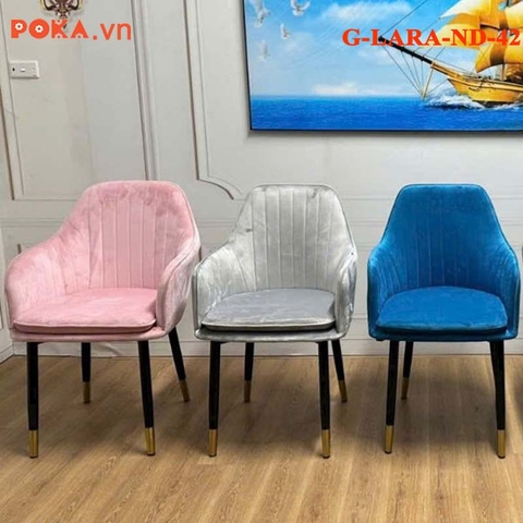 Ghế LARA nỉ nhung chân đen G-LARA-ND-42