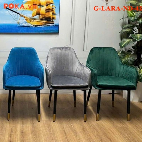 Ghế LARA nỉ nhung chân đen G-LARA-ND-42