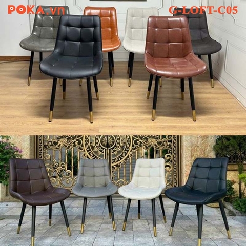 Ghế Ăn LOFT Caro Da Nhập Khẩu G-LOFT-C05