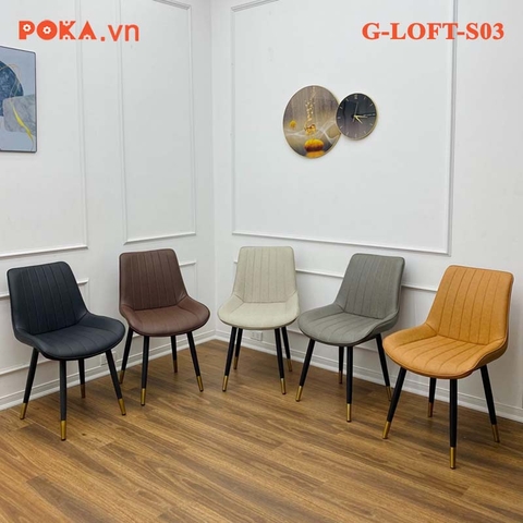 Ghế Ăn LOFT Sọc Da Nhập Khẩu G-LOFT-S03