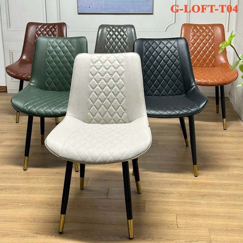 Ghế Ăn LOFT Trám Da Nhập Khẩu G-LOFT-T04